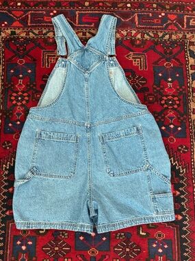 Vintage 90s Cherokee Denim Carpenter Shortalls Overalls Shorts
